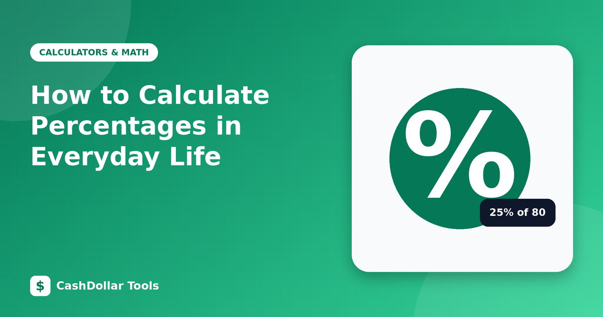 How to Calculate Percentages in Everyday Life