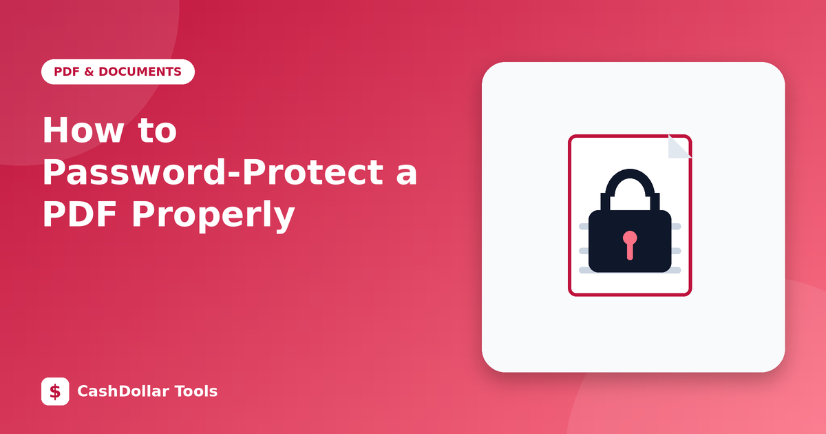 How to Password-Protect a PDF Properly