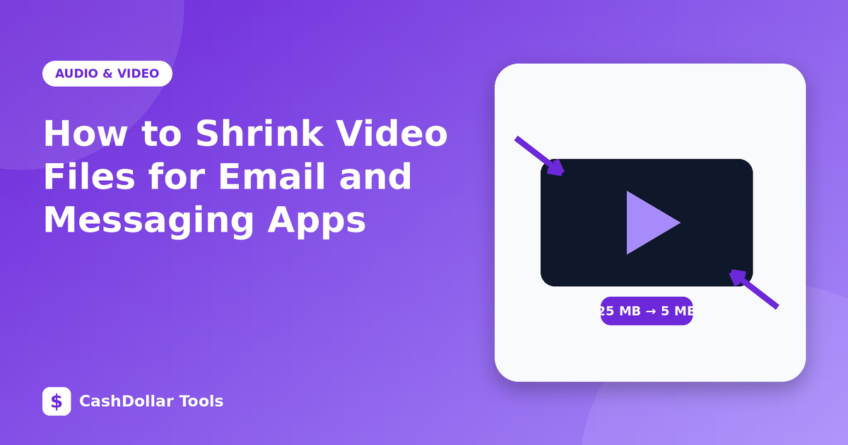 How to Shrink Video Files for Email and Messaging Apps