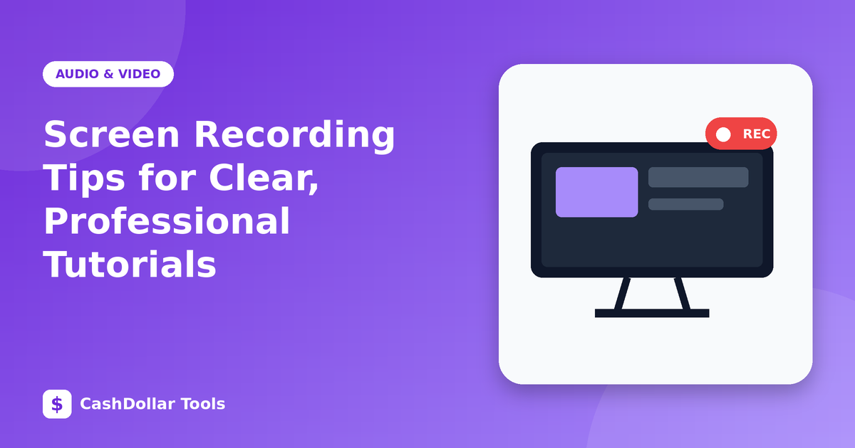 Screen Recording Tips for Clear, Professional Tutorials