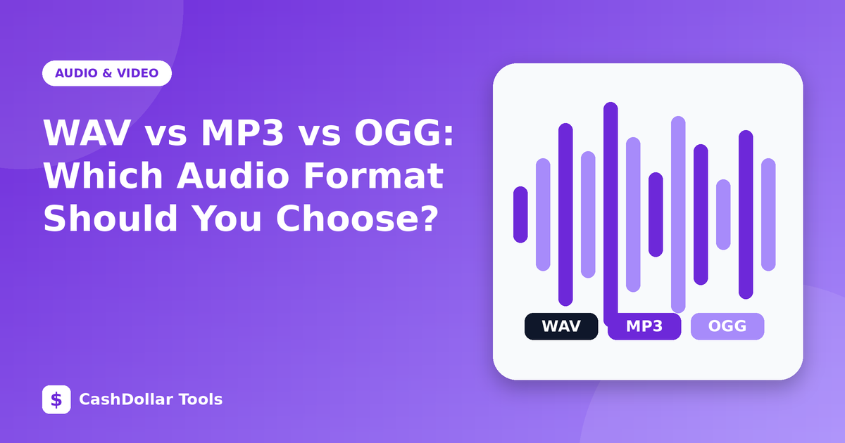 WAV vs MP3 vs OGG: Which Audio Format Should You Choose?